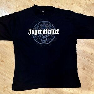 NEW! Jagermeister logo men’s black cotton T-shirt Vintage NOS Large